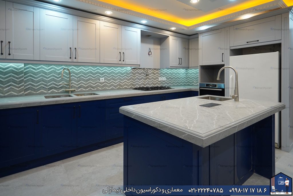 Nimarchy.com - دکوراسیون آشپزخانه مدرن و شیک نئوکلاسیک نیمارکی (1)