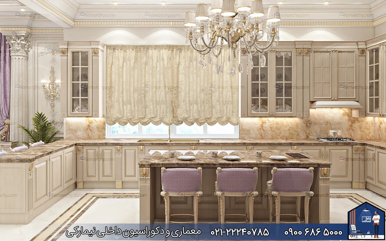 Nimarchy.com-دکوراسیون-آشپزخانه-نئوکلاسیک