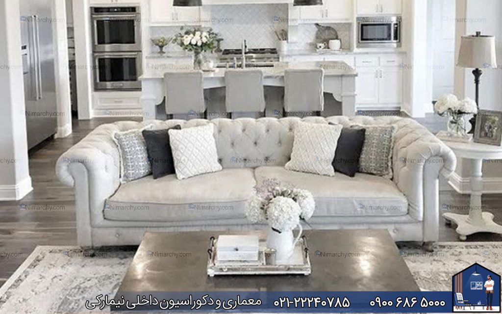 www.nimarchy.com-جداسازی-فضای-بین-آشپزخانه-و-پذیرایی-با-مبلمان