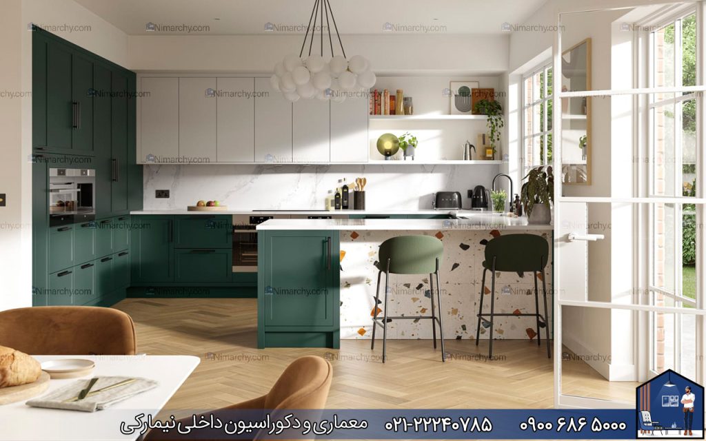 www.nimarchy.com-دکوراسیون-فضای-بین-آشپزخانه-و-پذیرایی