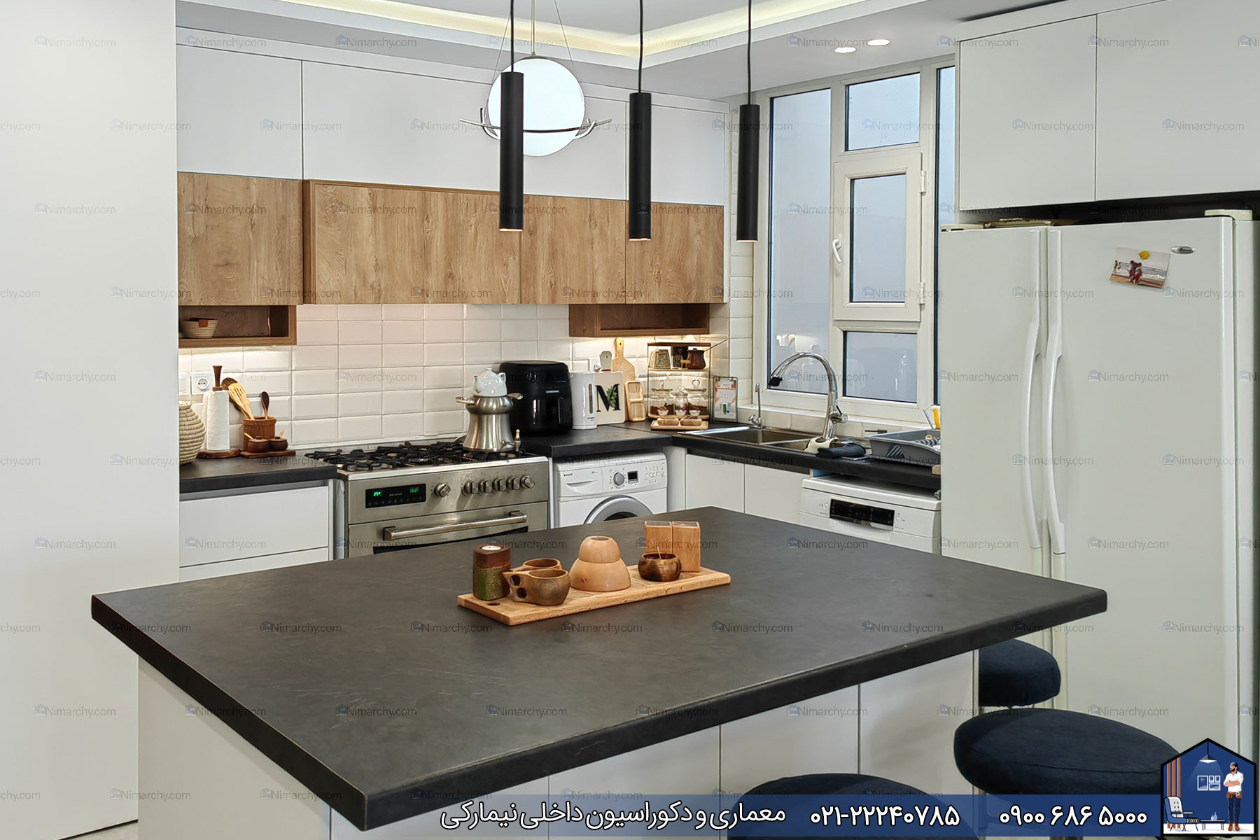 Nimarchy.com - دکوراسیون داخلی و آشپزخانه پروژه نیمارکی در باغ فیض