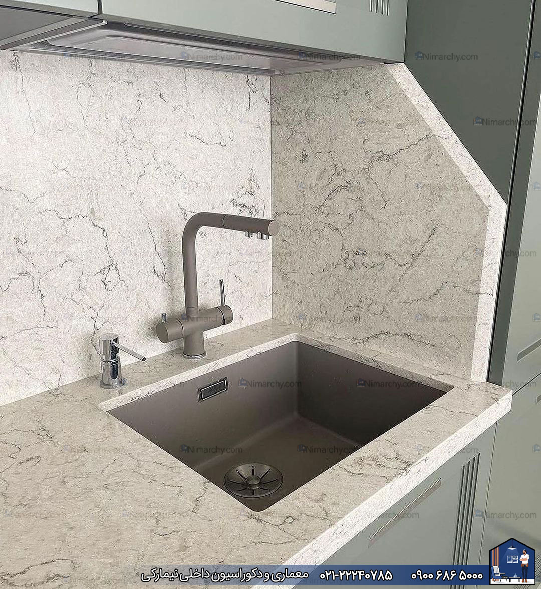 Nimarchy.com - کابینت پلی اورتان به سبک نئوکلاسیک پروژه جنت آباد نیمارکی