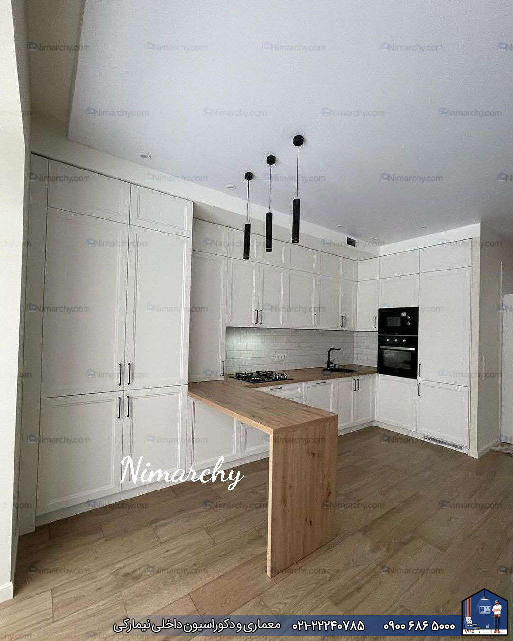 Nimarchy.com - کابینت نئوکلاسیک آشپزخانه پروژه پونک