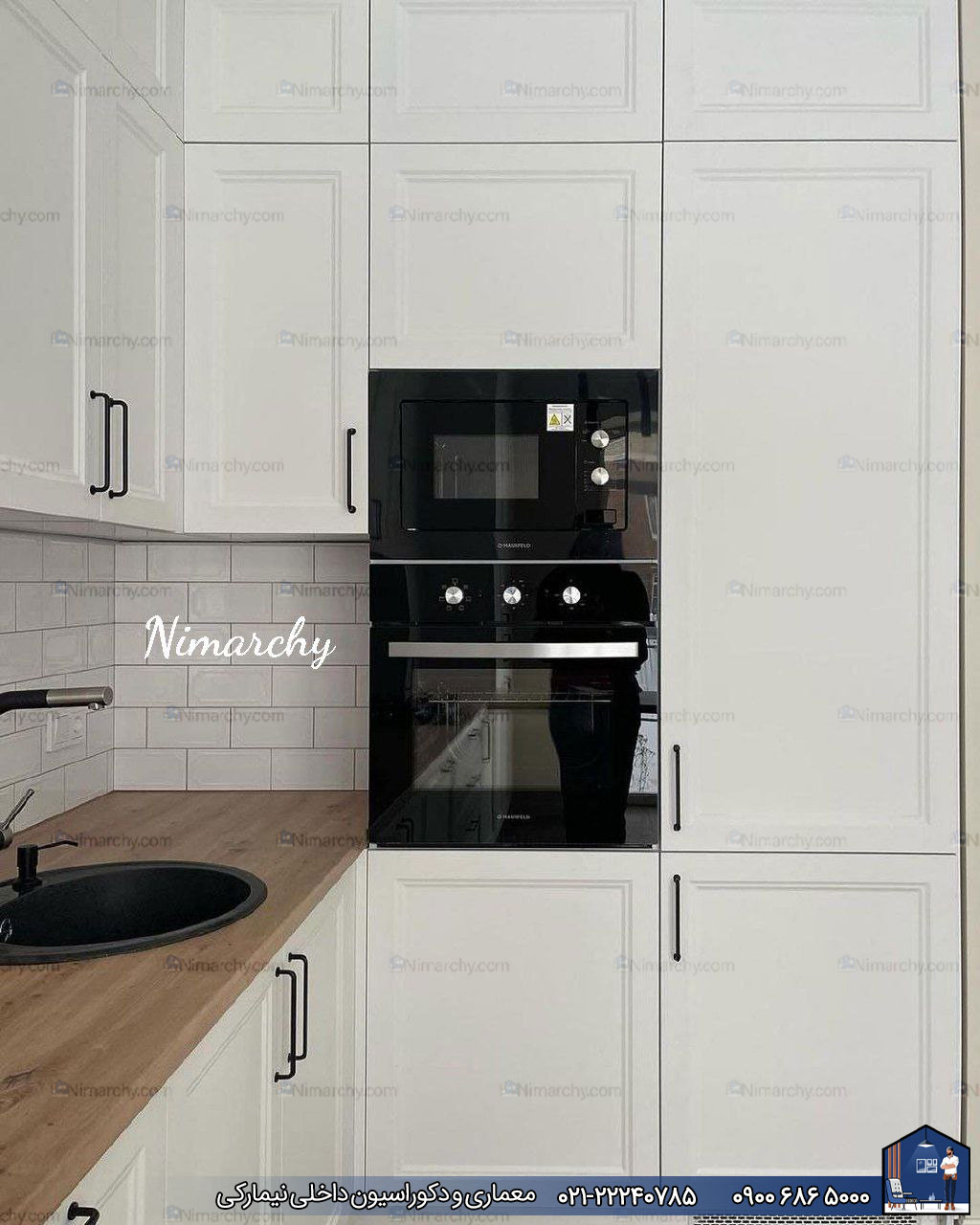 Nimarchy.com - کابینت نئوکلاسیک آشپزخانه پروژه پونک