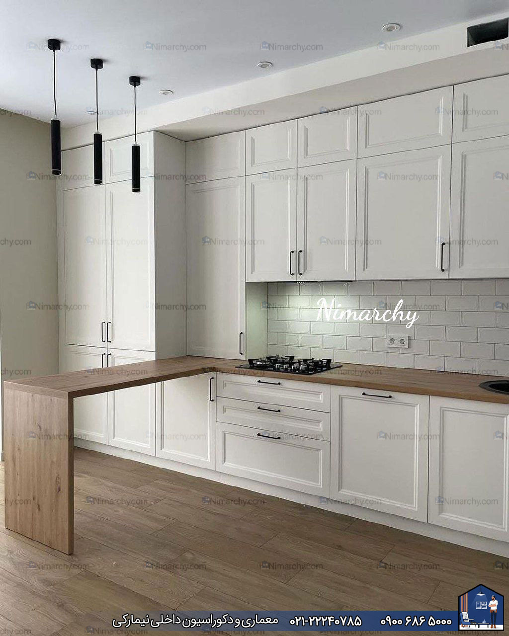 Nimarchy.com - کابینت نئوکلاسیک آشپزخانه پروژه پونک