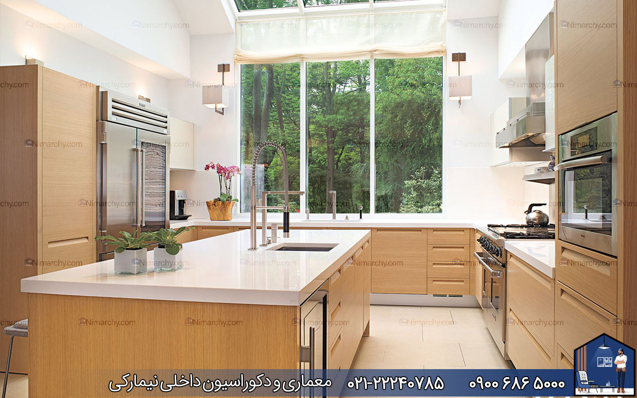 Nimarchy.com - کابینت مدرن با طرح چوب