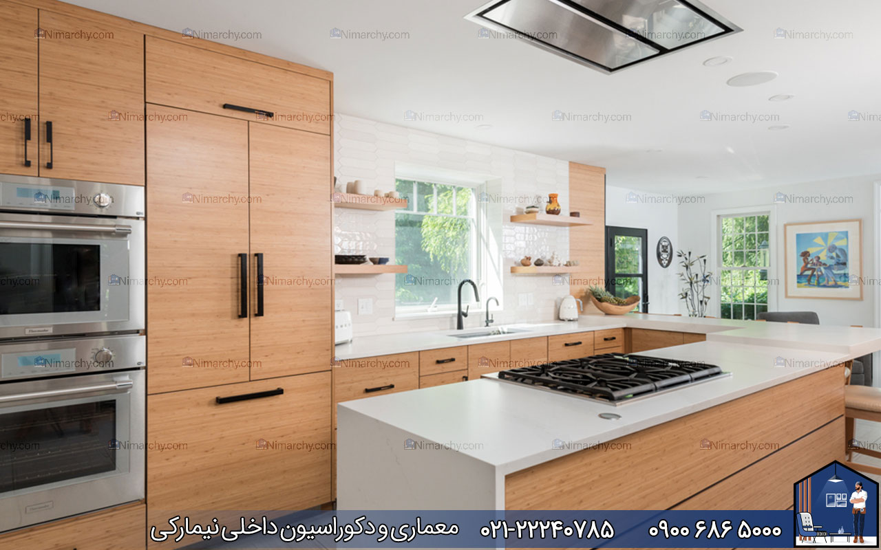 Nimarchy.com - کابینت مدرن با طرح چوب