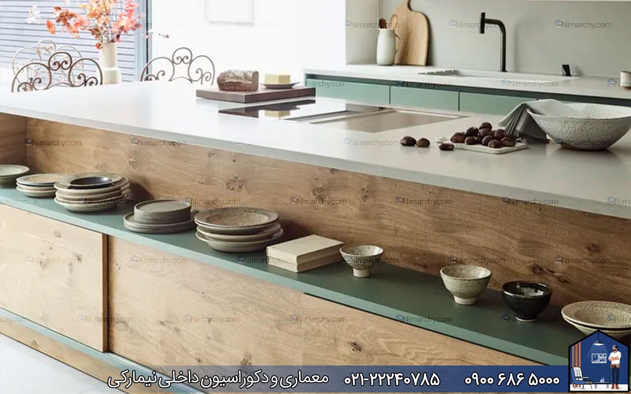 Nimarchy.com - کابینت مدرن با طرح چوب