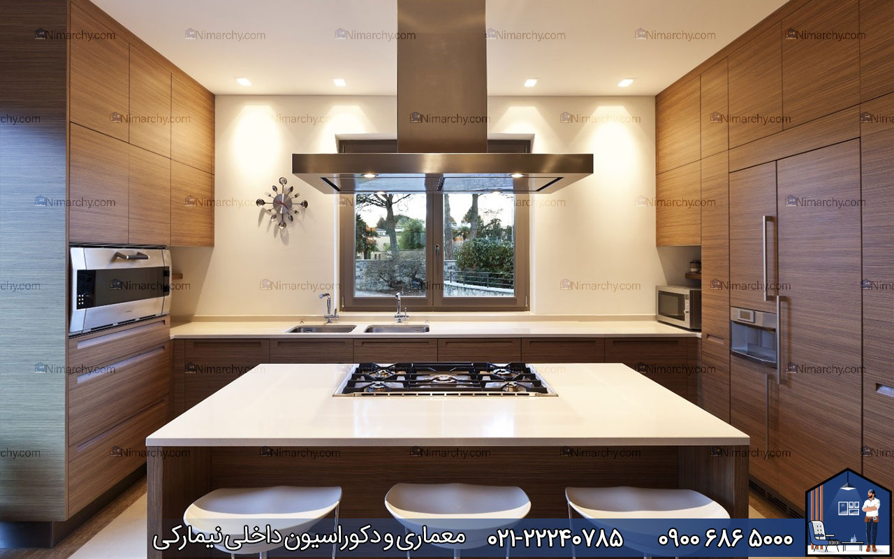 Nimarchy.com - کابینت مدرن با طرح چوب