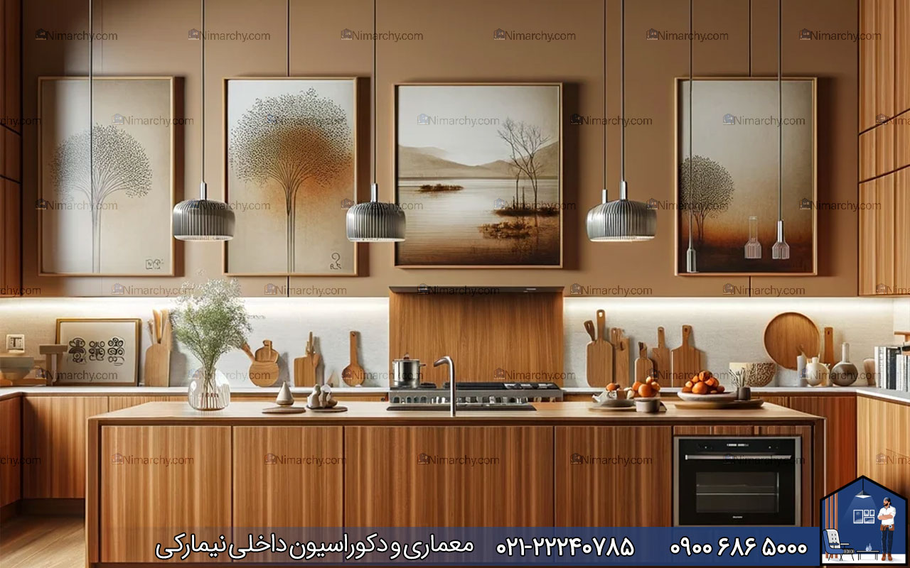 Nimarchy.com - کابینت مدرن با طرح چوب