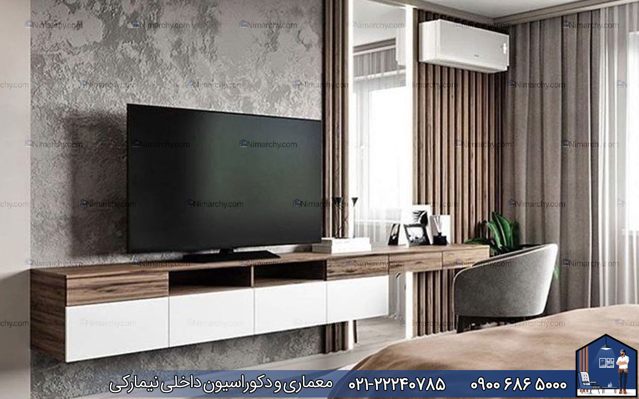 Nimarchy.com - ترکیب رنگ طوسی و قهوه ای در دکوراسیون