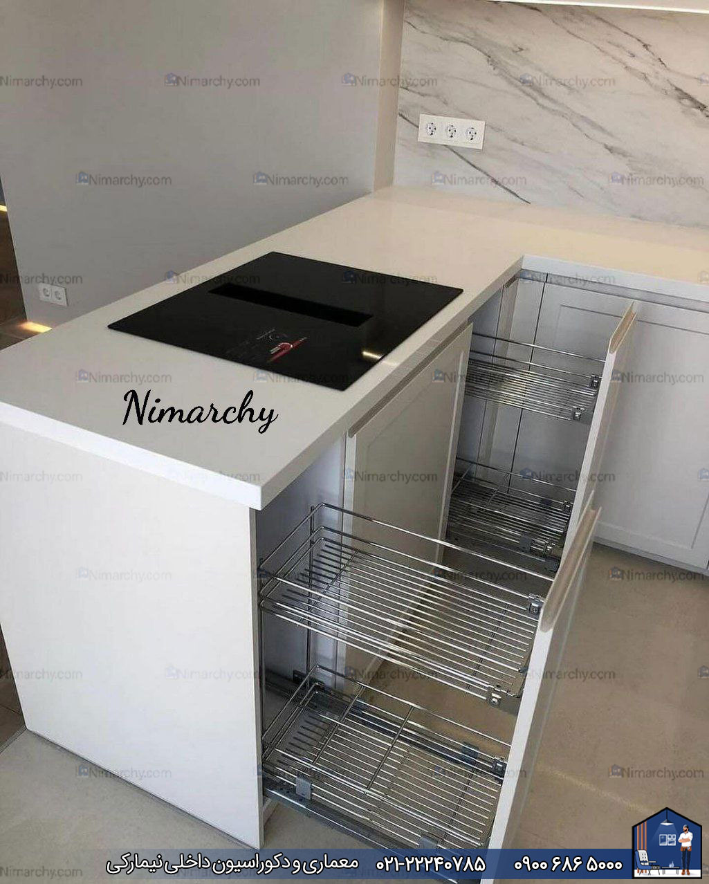 Nimarchy.com - دکور آشپزخانه کوچک پروژه یوسف اباد