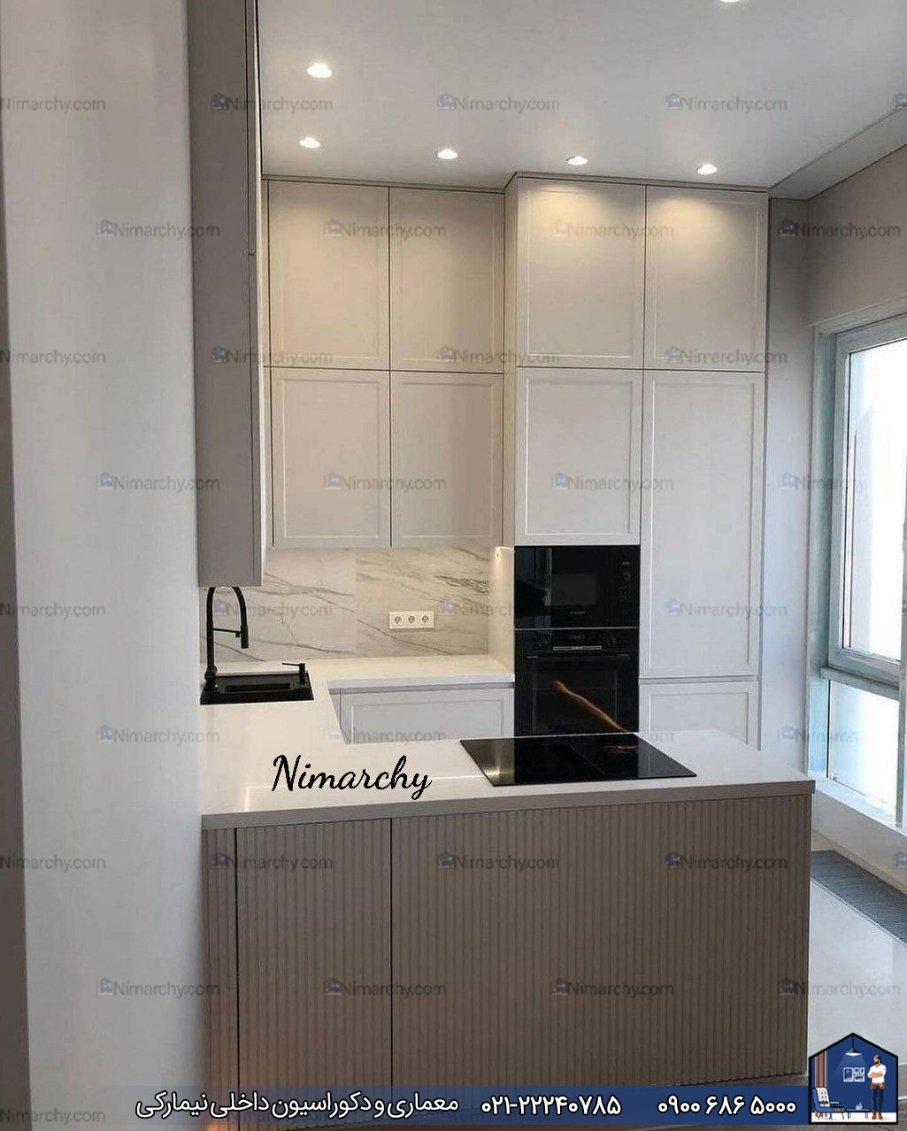 Nimarchy.com - دکور آشپزخانه کوچک پروژه یوسف اباد