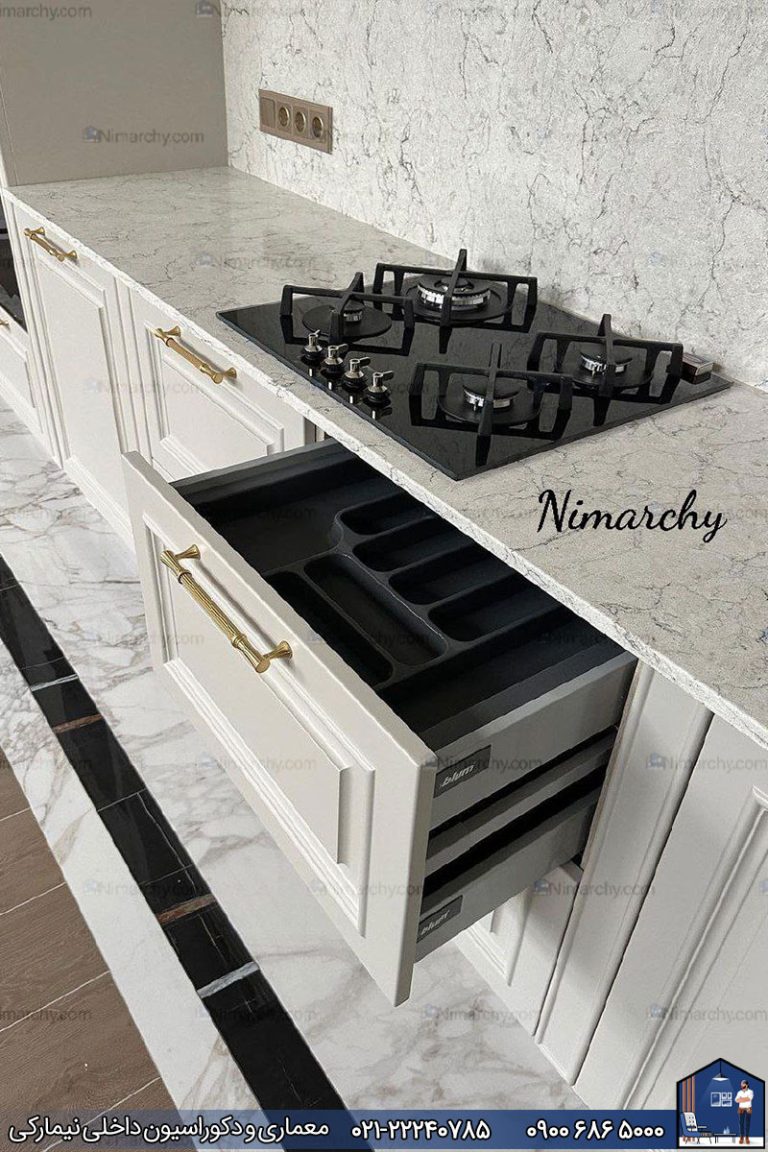 Nimarchy.com - کابینت نئوکلاسیک با سنگ اسپایدر ، آشپزخانه پروژه رامسر