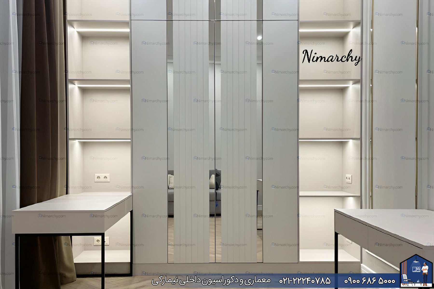 Nimarchy.com - کمد دیواری نئوکلاسیک با استیل