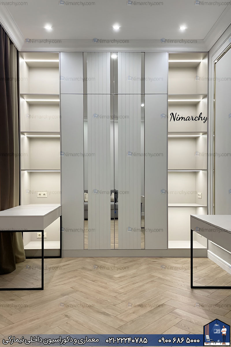 Nimarchy.com -  کمد دیواری نئوکلاسیک با استیل 