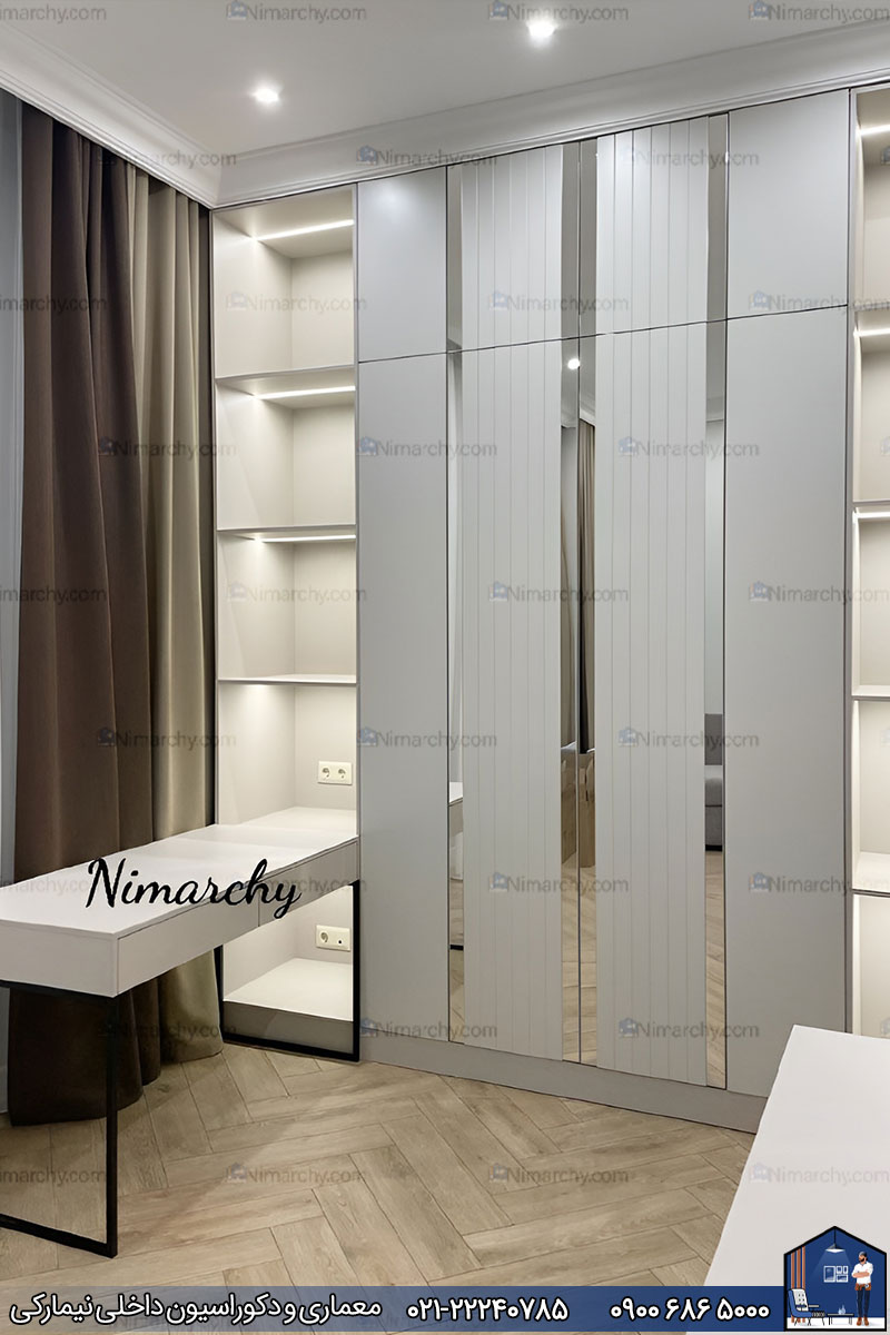 Nimarchy.com -  کمد دیواری نئوکلاسیک با استیل 