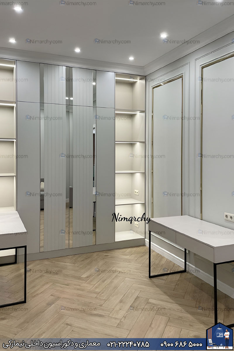 Nimarchy.com -  کمد دیواری نئوکلاسیک با استیل 