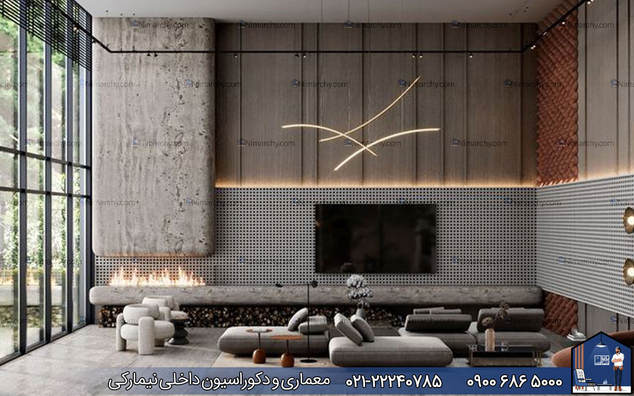 Nimarchy.com - +10 ایده ناب برای تی وی وال یا دکور تلوزیون روی دیوار در 1403