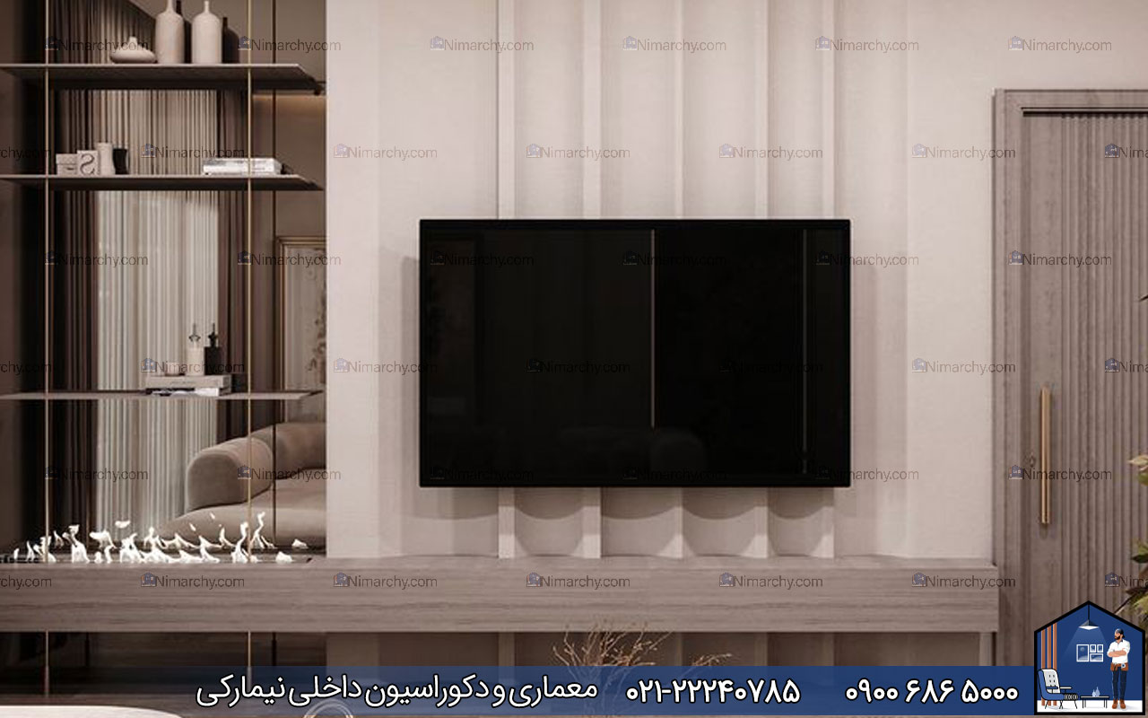 Nimarchy.com - +10 ایده ناب برای تی وی وال یا دکور تلوزیون روی دیوار در 1403