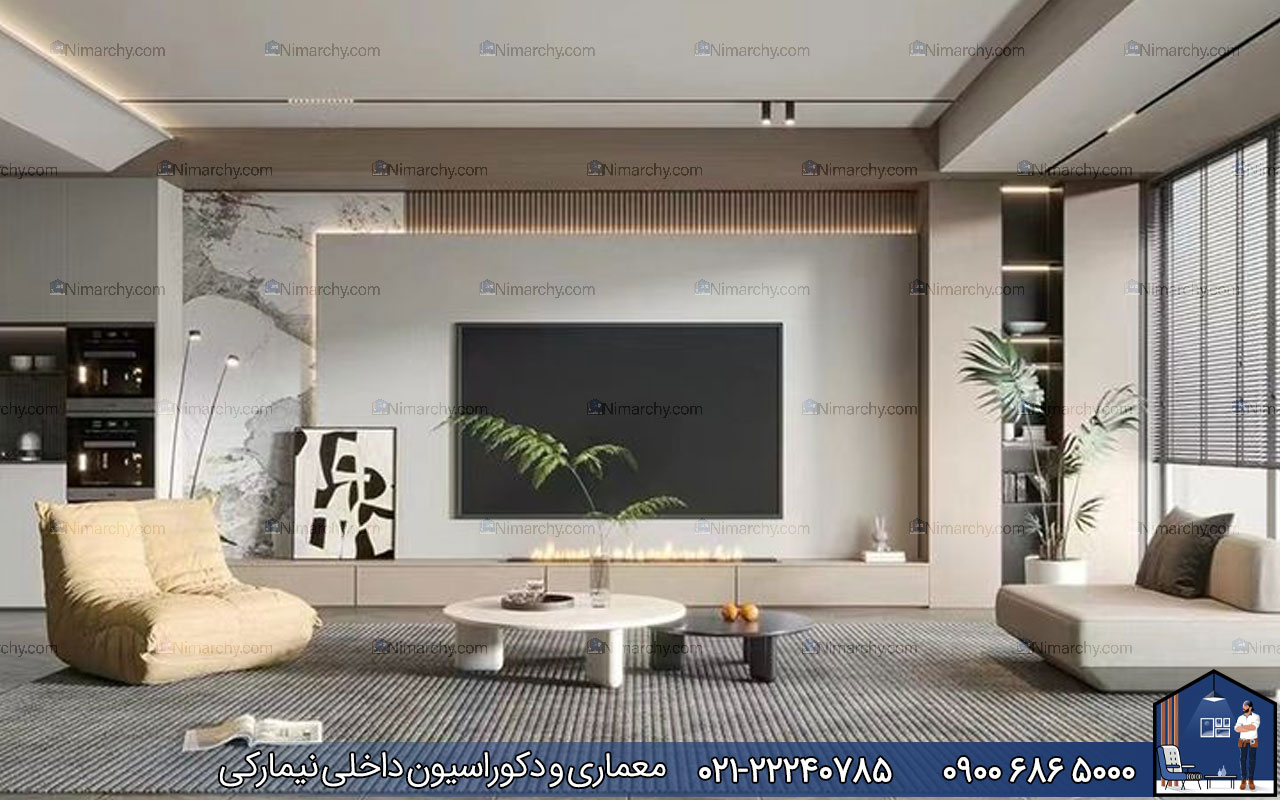 Nimarchy.com - +10 ایده ناب برای تی وی وال یا دکور تلوزیون روی دیوار در 1403