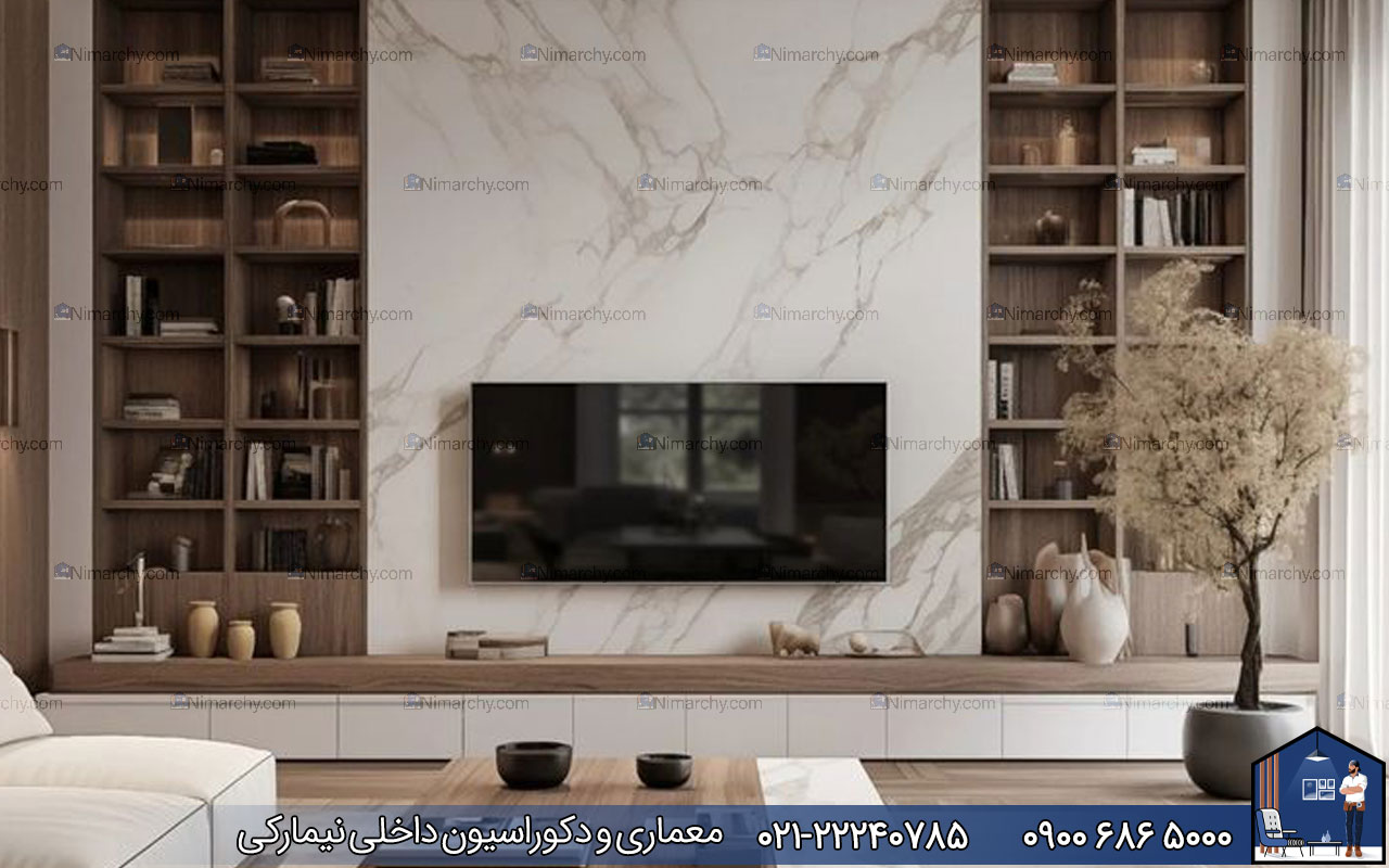 Nimarchy.com - +10 ایده ناب برای تی وی وال یا دکور تلوزیون روی دیوار در 1403