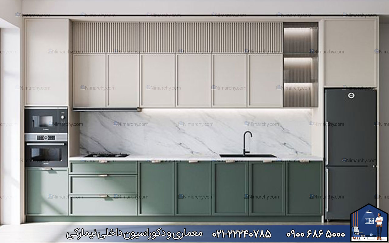 Nimarchy.com - کابینت نئوکلاسیک دورنگ