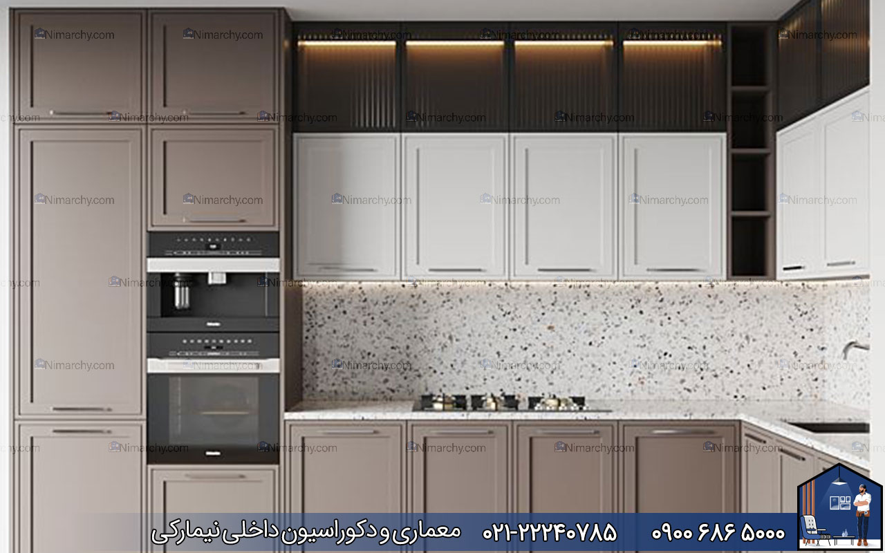 Nimarchy.com - کابینت نئوکلاسیک دورنگ