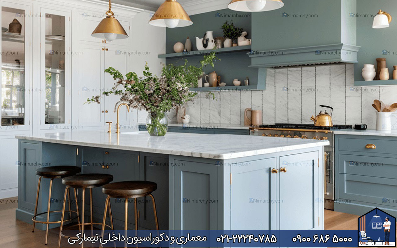 Nimarchy.com - کابینت نئوکلاسیک دورنگ