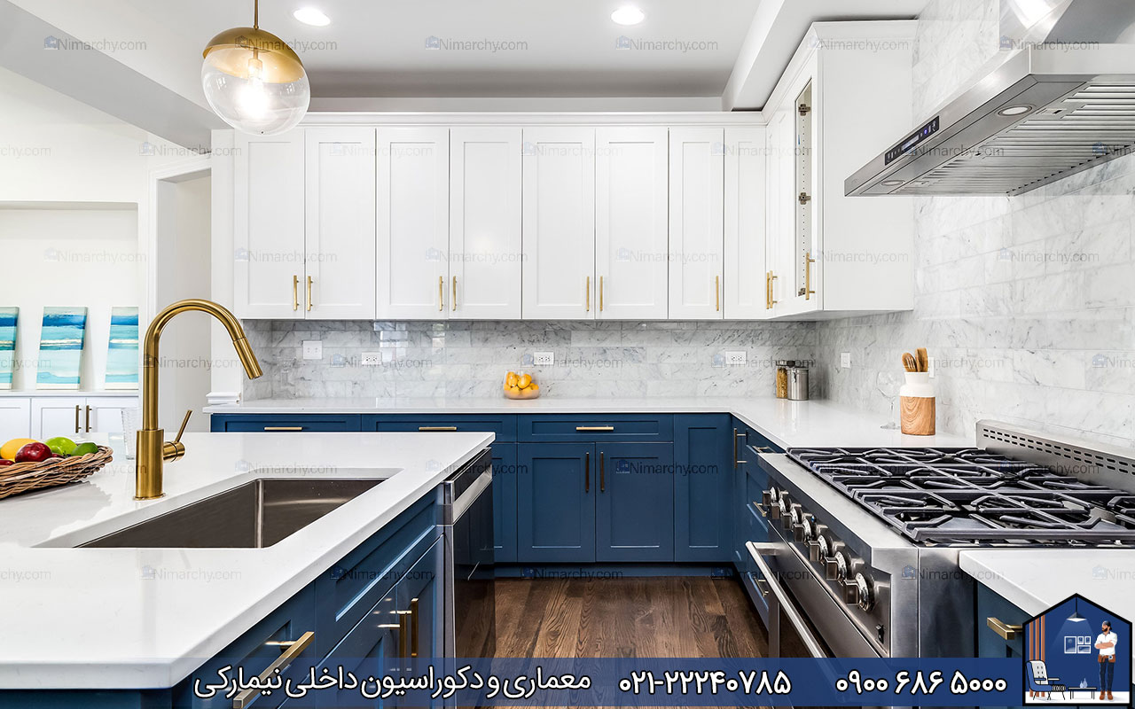 Nimarchy.com - کابینت نئوکلاسیک دورنگ