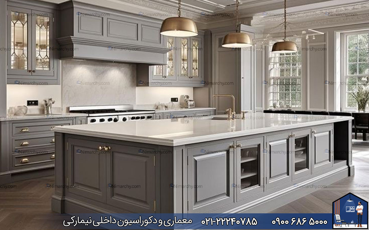 Nimarchy.com - کابینت پلی اورتان طوسی