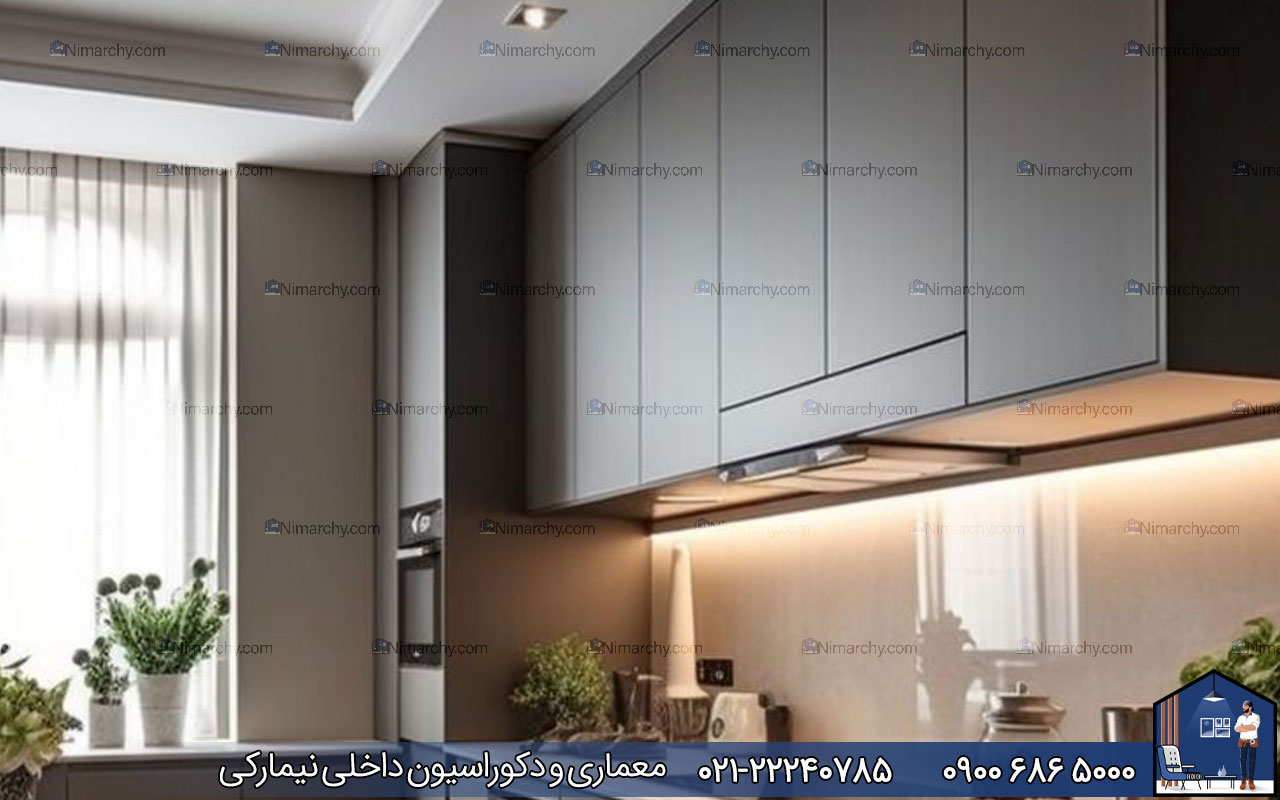 Nimarchy.com - کابینت پلی اورتان طوسی