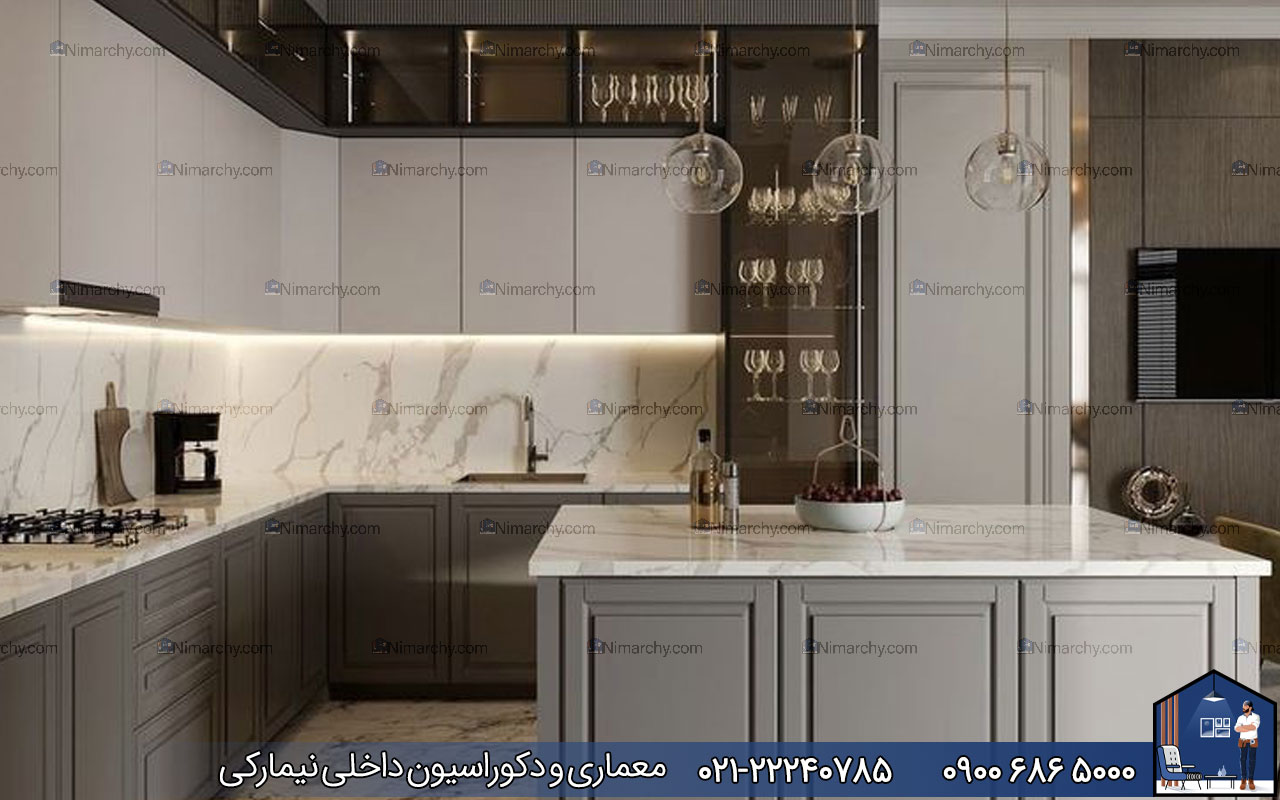 Nimarchy.com - کابینت پلی اورتان طوسی