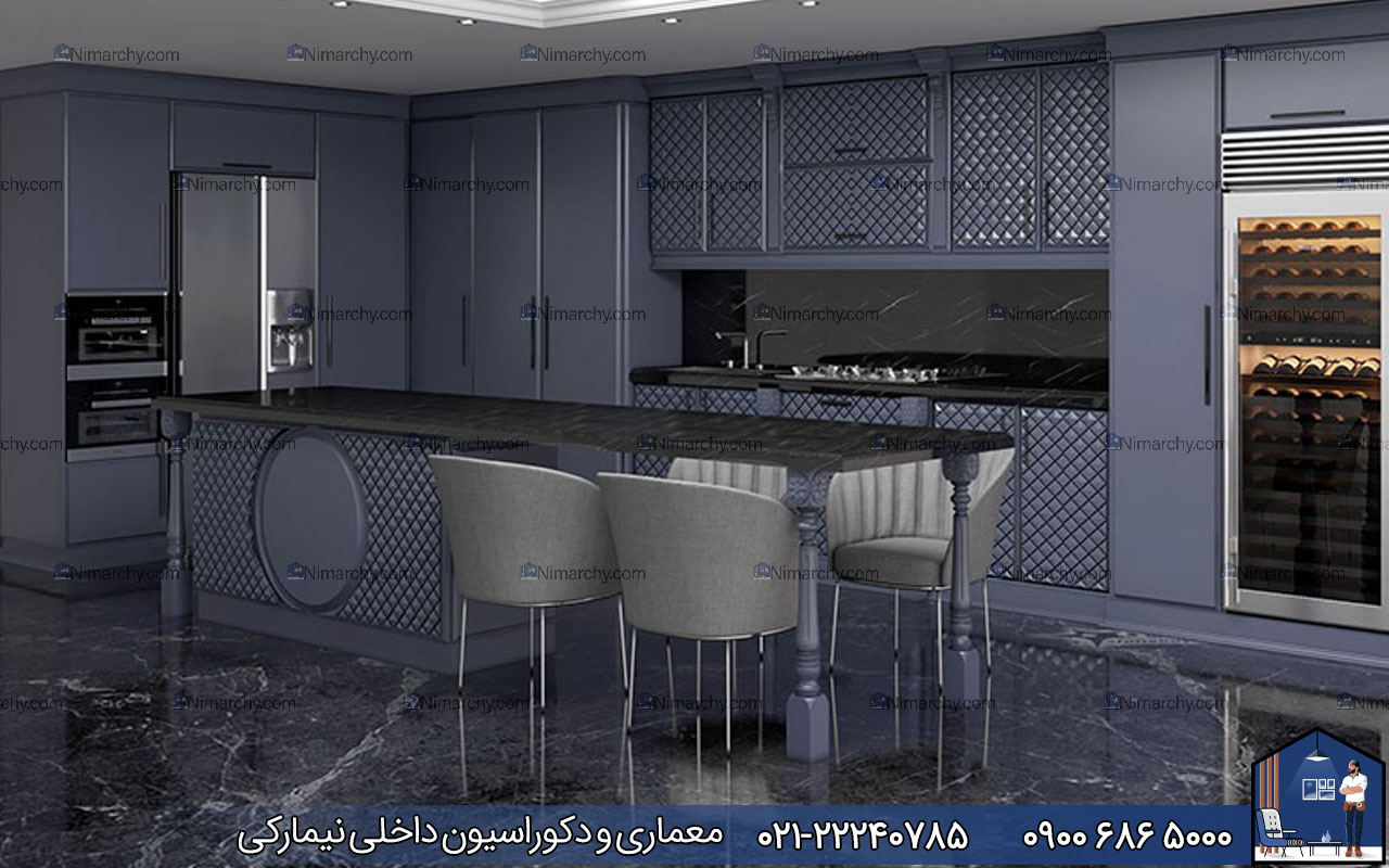 Nimarchy.com - کابینت پولیشی طوسی