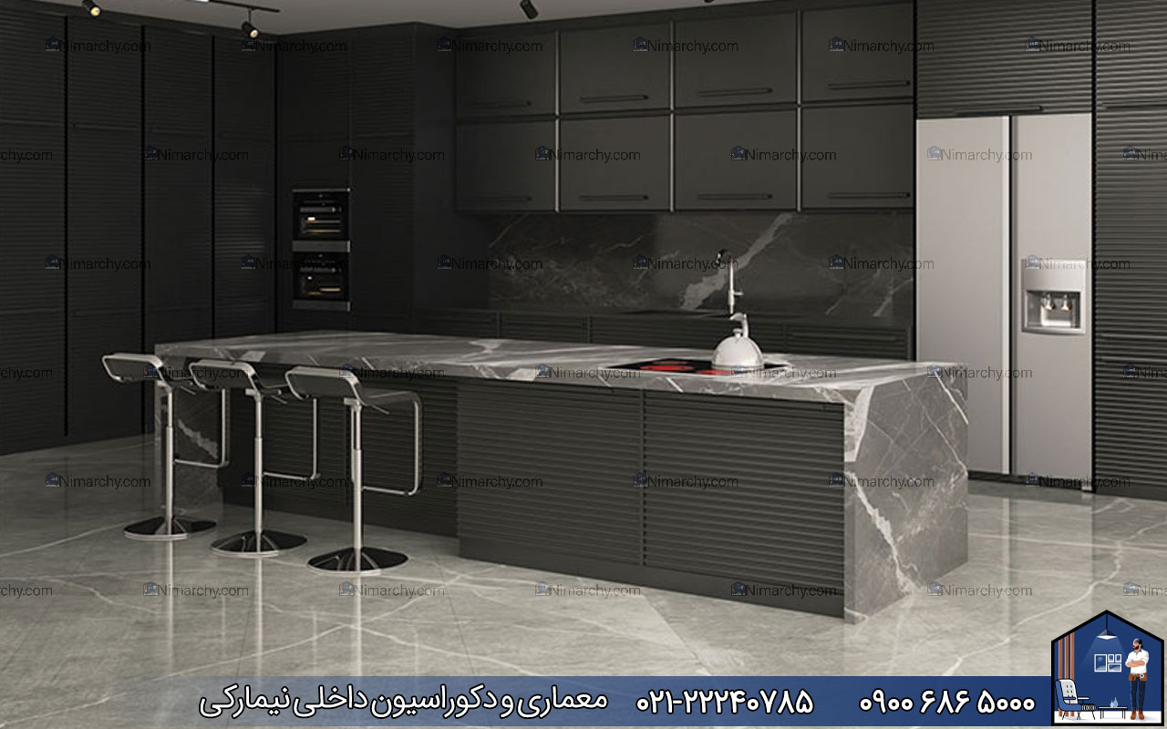 Nimarchy.com - کابینت پولیشی طوسی