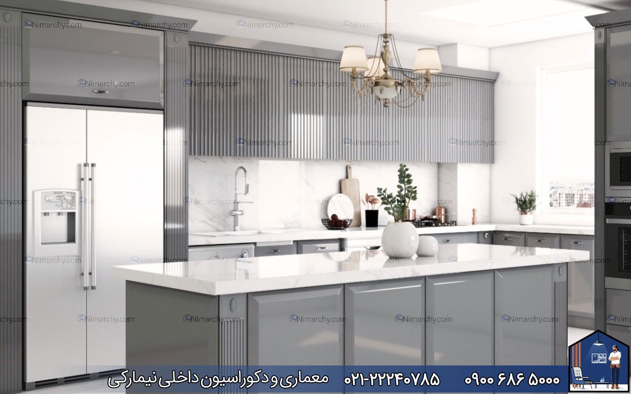 Nimarchy.com - کابینت پولیشی طوسی