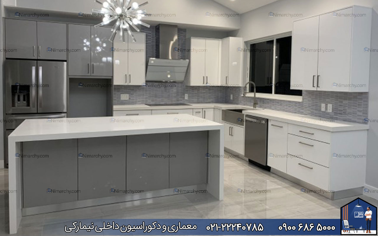 Nimarchy.com - کابینت پولیشی طوسی