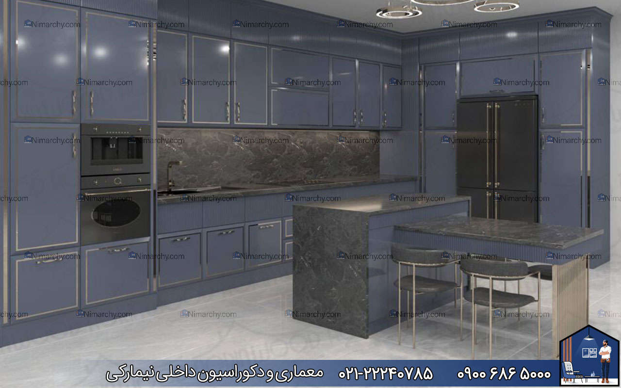 Nimarchy.com - کابینت پولیشی طوسی