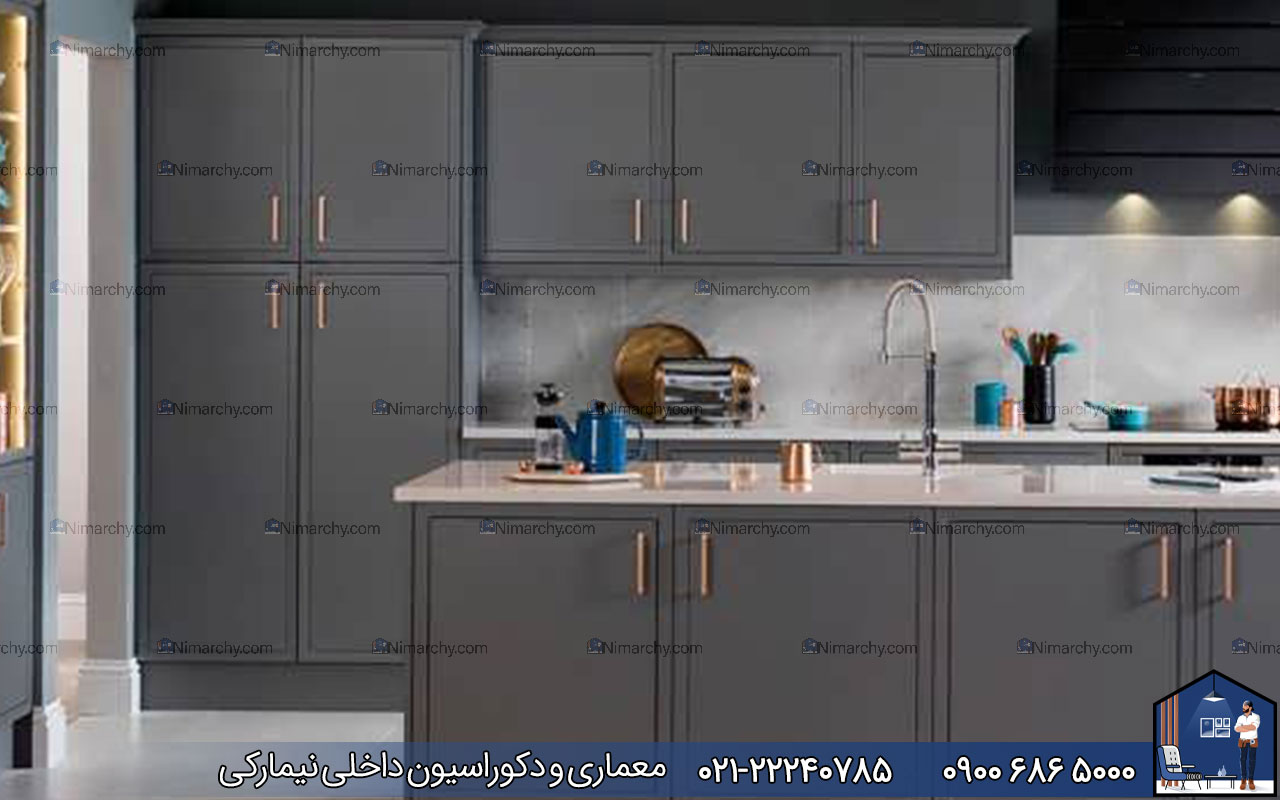 Nimarchy.com - کابینت پولیشی طوسی