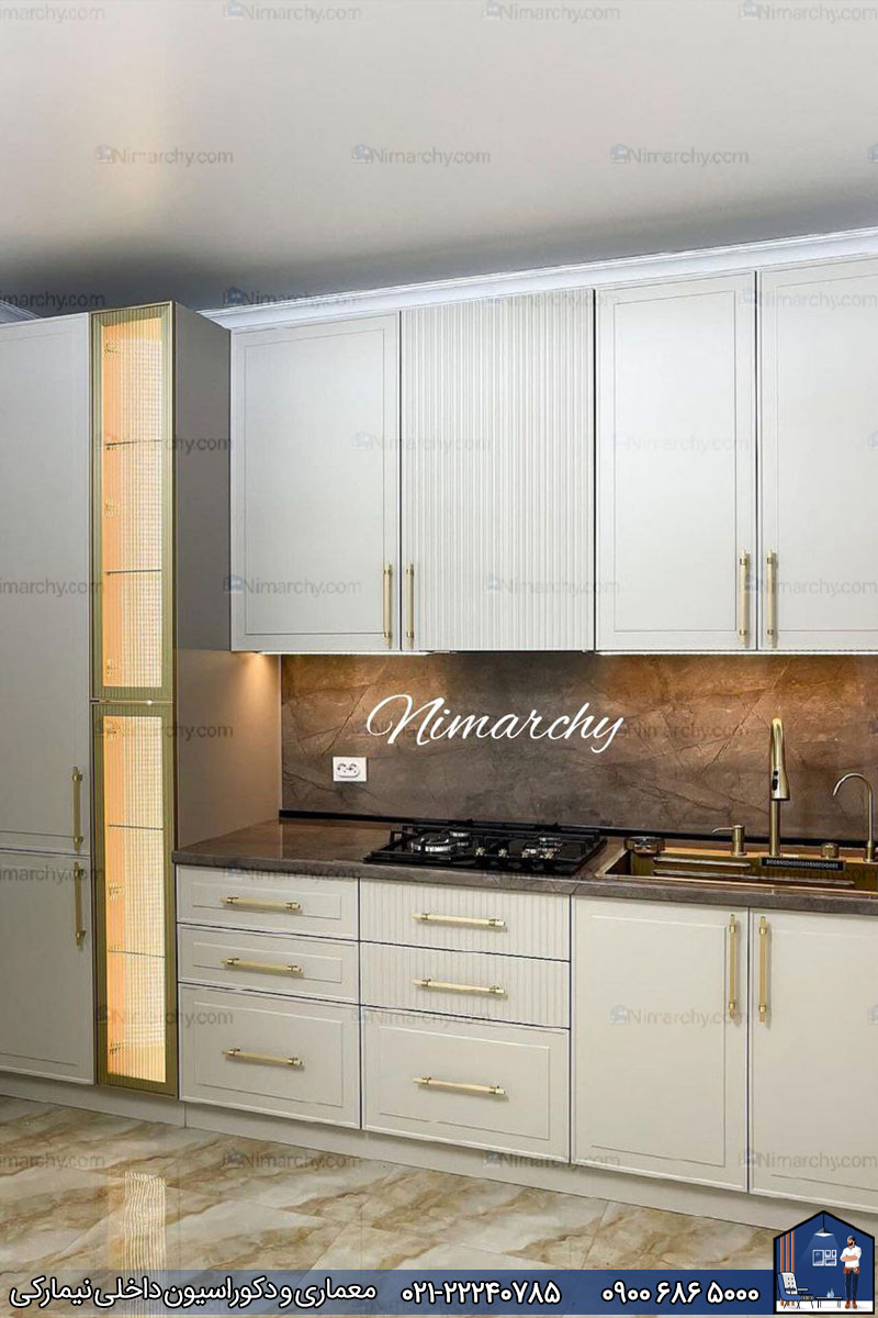 Nimarchy.com - کابینت آشپزخانه پلی اورتان پروژه نیمارکی در اهواز