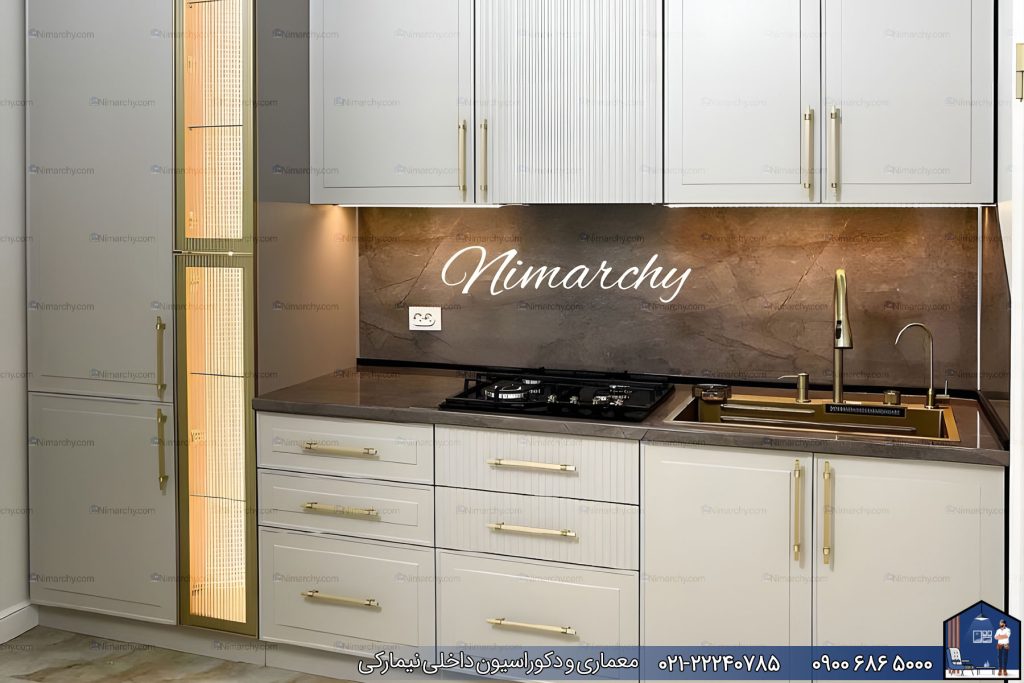 Nimarchy.com - کابینت آشپزخانه پلی اورتان پروژه نیمارکی در اهواز