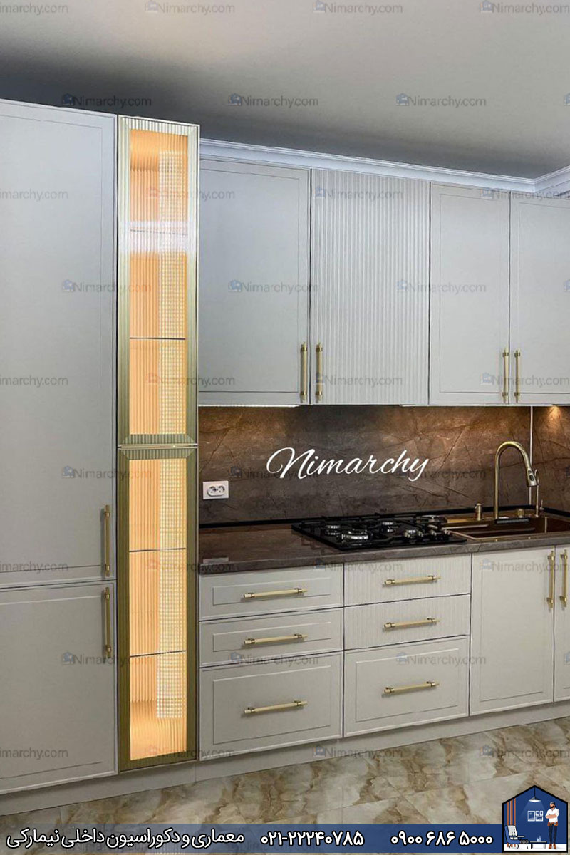 Nimarchy.com - کابینت آشپزخانه پلی اورتان پروژه نیمارکی در اهواز