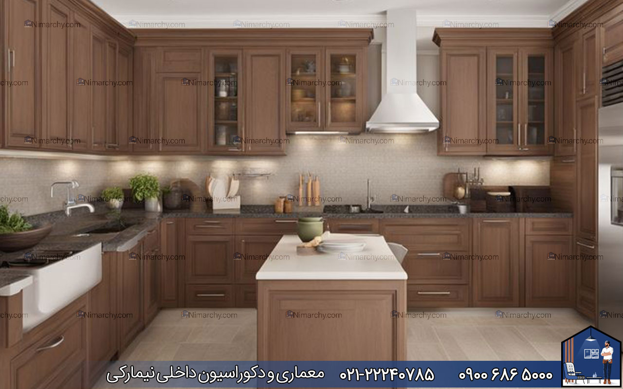 Nimarchy.com - کابینت نئوکلاسیک روکش چوب