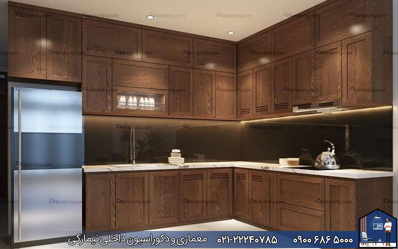 Nimarchy.com - کابینت نئوکلاسیک روکش چوب