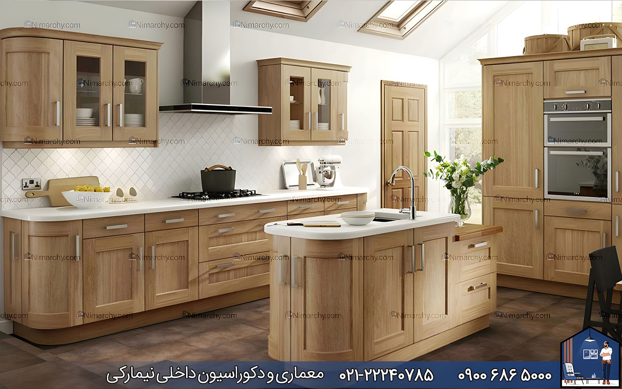 Nimarchy.com - کابینت نئوکلاسیک روکش چوب