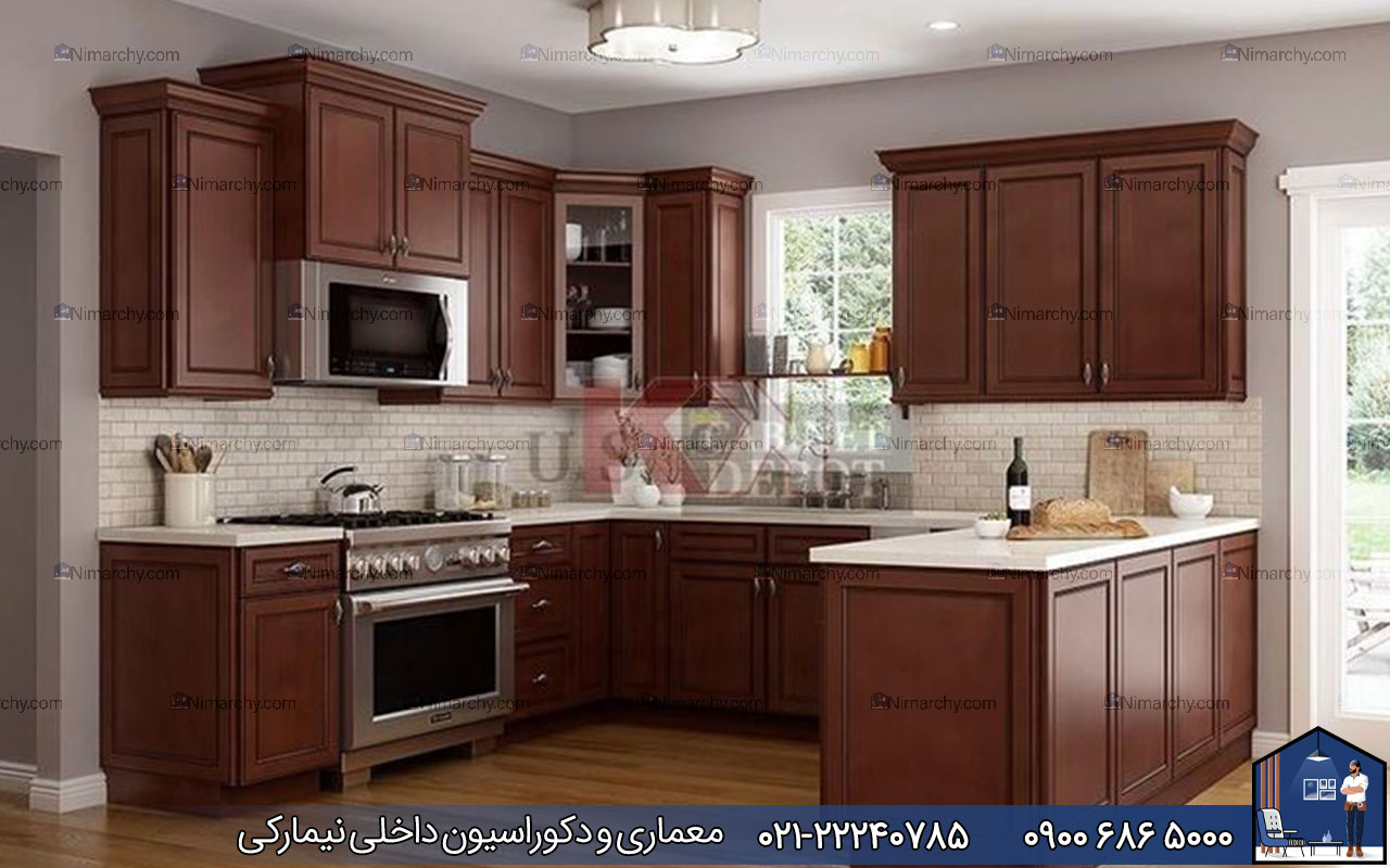 Nimarchy.com - کابینت نئوکلاسیک روکش چوب