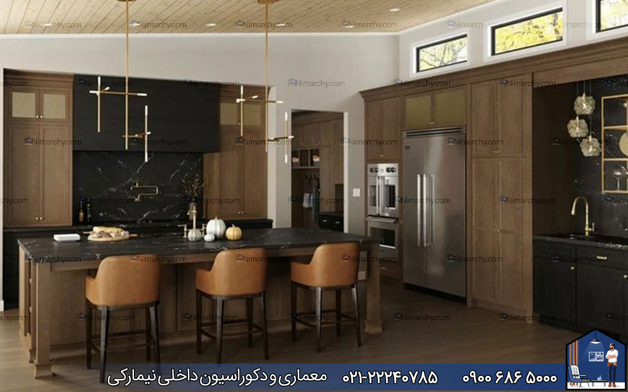 Nimarchy.com - کابینت نئوکلاسیک روکش چوب