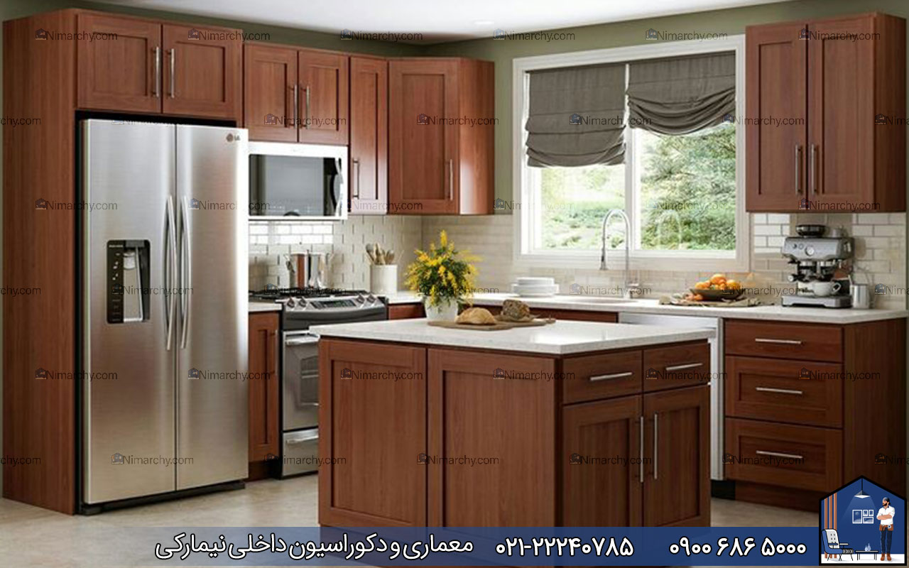 Nimarchy.com - کابینت نئوکلاسیک روکش چوب