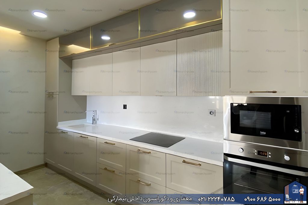 Nimarchy.com - کابینت آشپزخانه مدرن پلی اورتان پروژه اصفهان