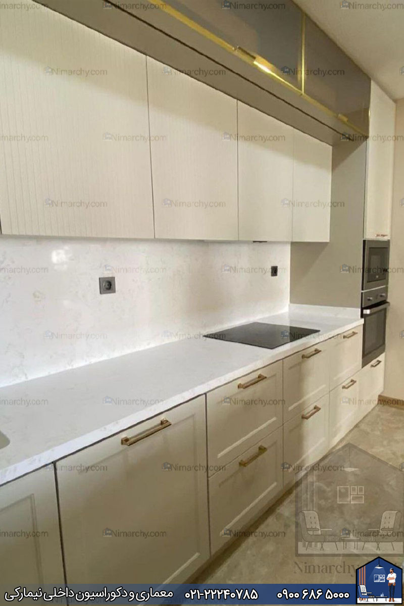 Nimarchy.com - کابینت آشپزخانه مدرن پلی اورتان پروژه اصفهان